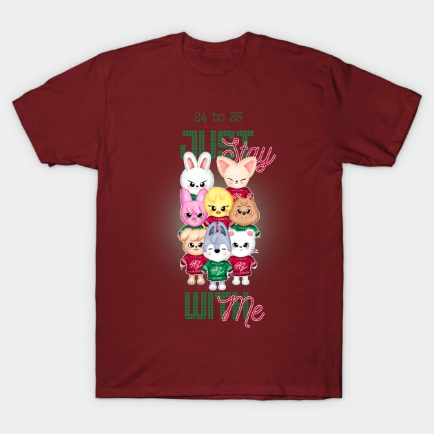 STAY for Christmas - OT8 SKZOO T-Shirt by LChiaraArt